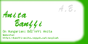 anita banffi business card